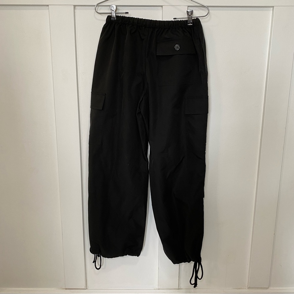 SHEIN PETITE Flap Pocket Side Drawstring Waist Cargo Pants